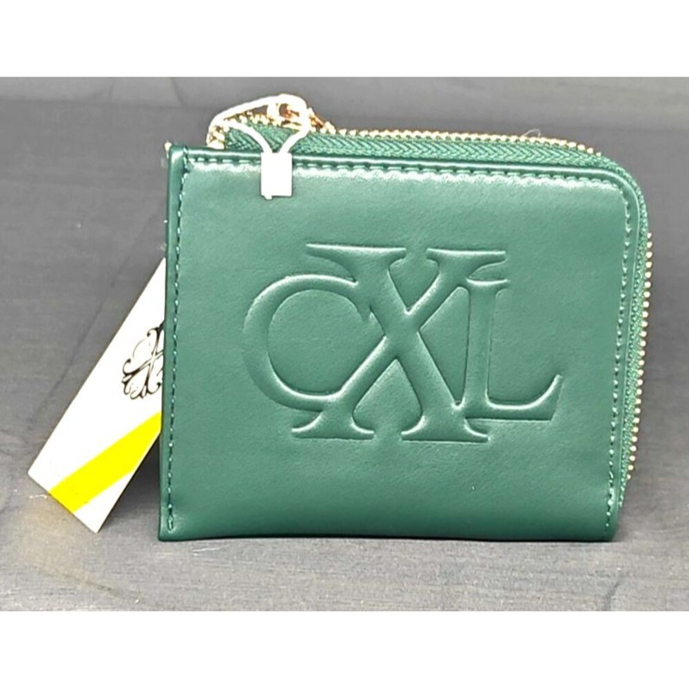 NWT CXL Christian LaCroix Faux Python Zip Around Wallet Green RV $45